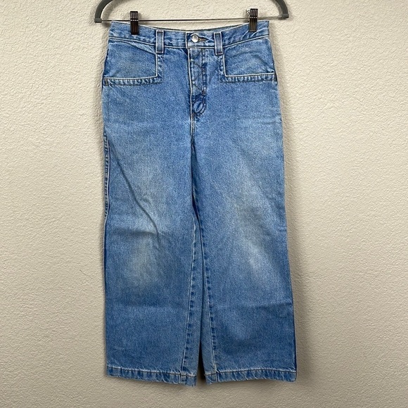 Rare Vintage Zonz High Rise Mom Jeans Rigid Denim Wide Leg Sz 11 - Picture 1 of 13